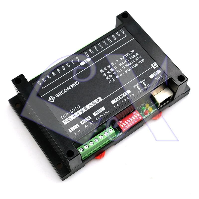 Модуль Ethernet 16DI модуль управления сбора промышленного оборудования Modbus RTU и порты