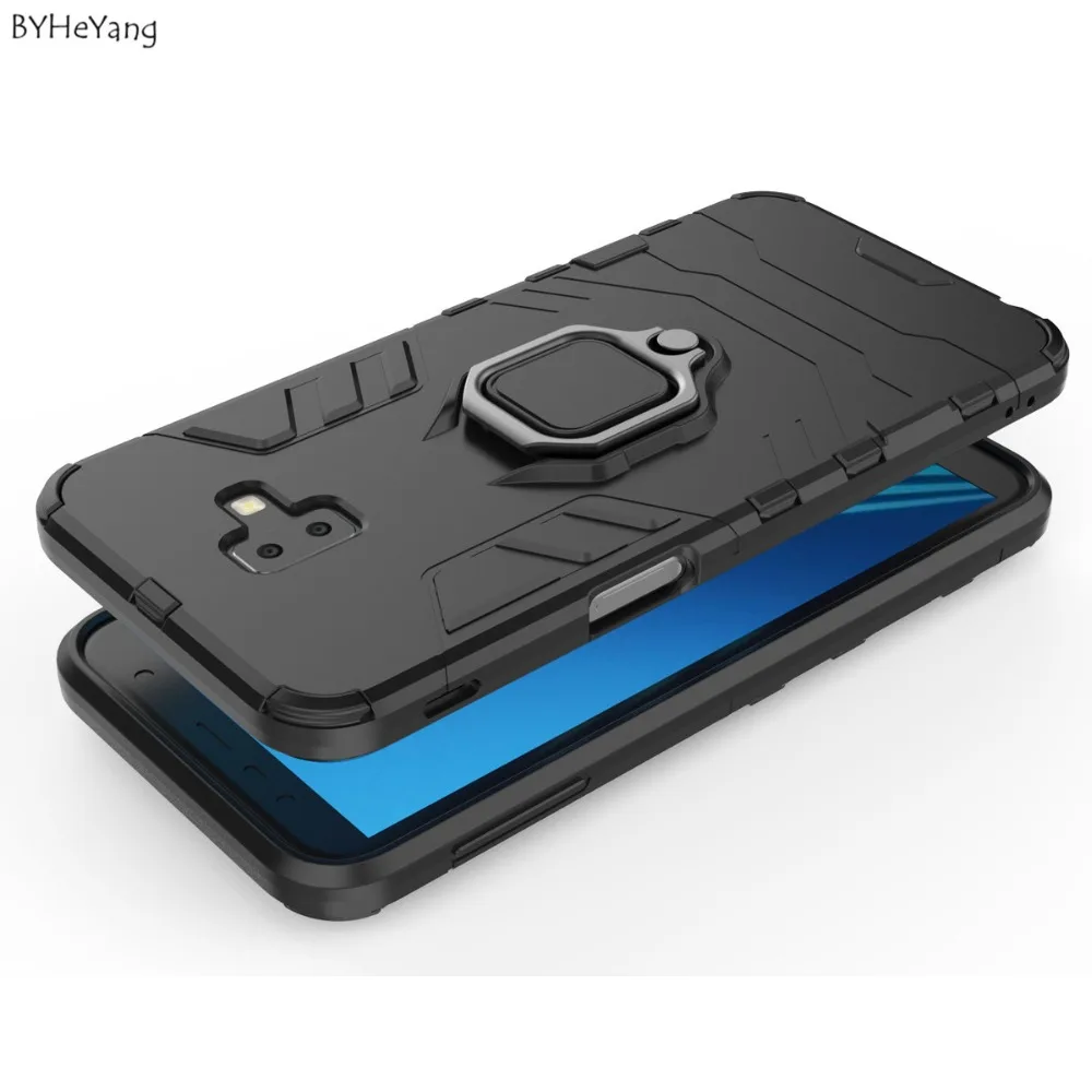 Чехол BYHeYang для Samsung J6 Plus чехол j6 prime держатель кольца на палец мягкий силикон +