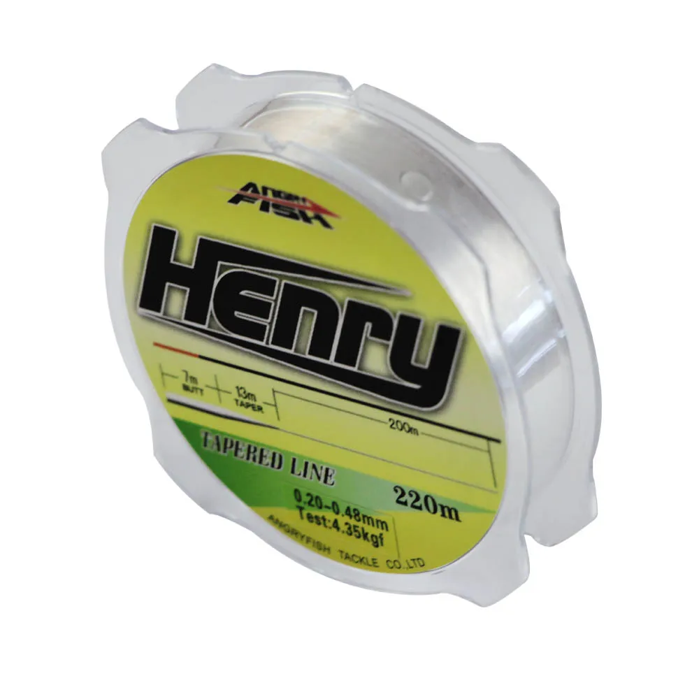 clear Angryfish новая спортивная леска нейлоновый конус 220 м серия Henry популярная прочная леска - Цвет: clear