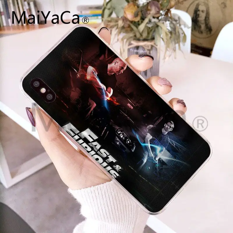 MaiYaCa Пол Уокер Форсаж чехол для телефона чехол для Apple iphone X и 8 8plus 7 7plus 6s 6s Plus XS XR 5c Чехол для мобильного телефона