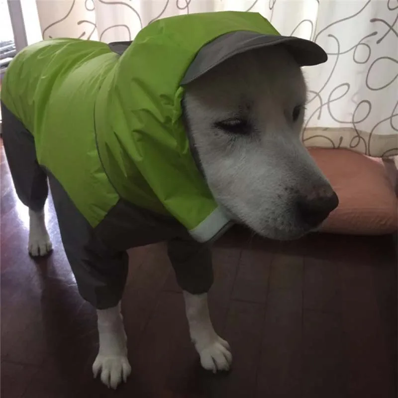 2019Pet Rain Coat Solid Hooded Raincoat Waterproof Puppy Dog Jumpsuit Fashion Outdoor Useful Clothes Apparels20E | Дом и сад