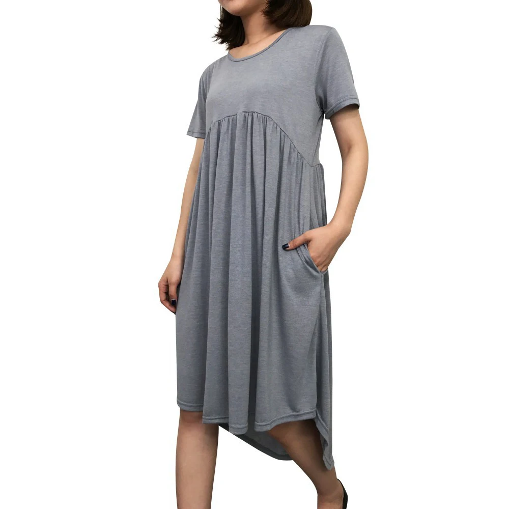 Женское Короткое платье средней длины NORA TWIPS винтажное с асимметричным подолом в