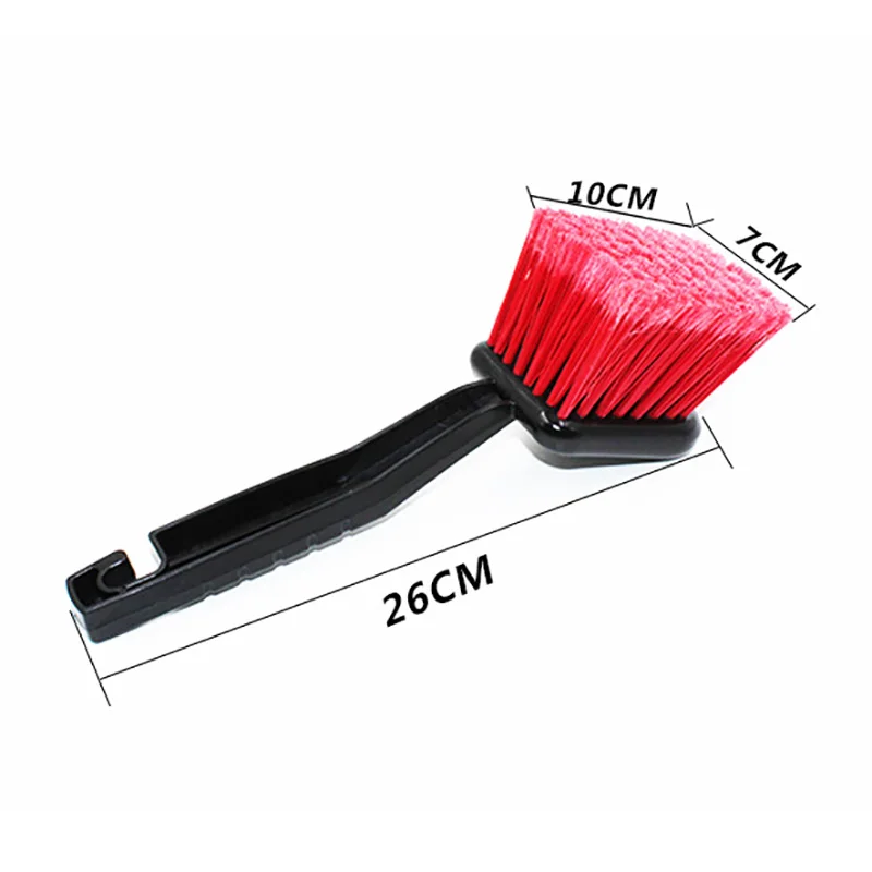 Пластиковая Автомобильная щетка для колес очиститель обода шин красные авто