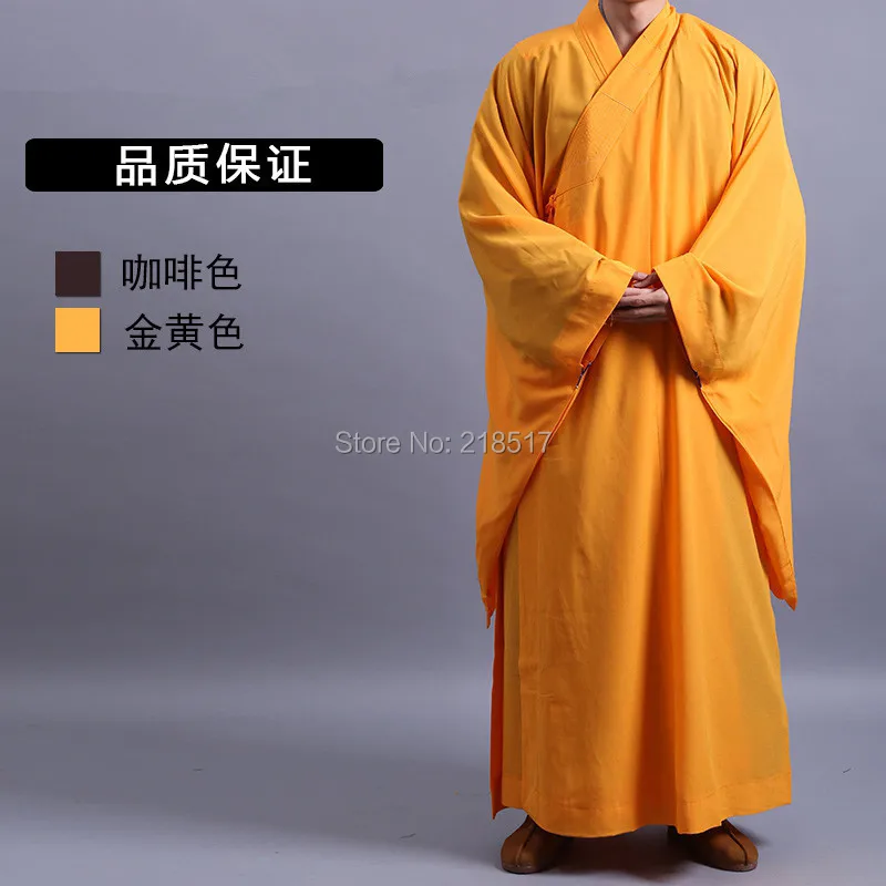 Унисекс Haiqing lay одежда шаолин храмовый костюм буддийский халат платье дзен