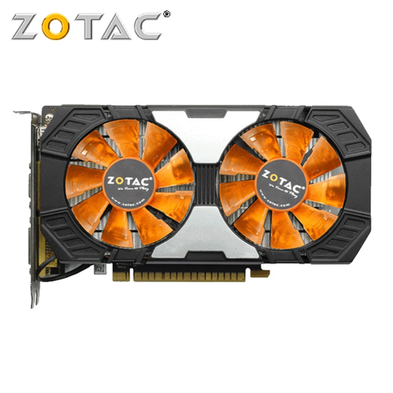 Видеокарта ZOTAC GTX 750Ti 2 Гб видеокарта GPU VGA карта видеокарты GeForce GTX 750 Ti 2 Гб GTX750Ti для NVIDIA HDMI DVI видеокарта 128 бит