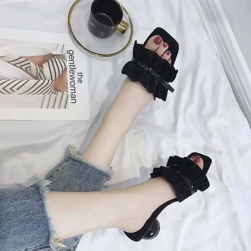 RUIYEE женские шлепанцы мода на рабочем месте тапочки уличной обуви Банкетная