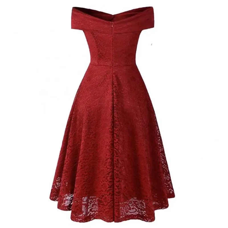 Женское кружевное платье в стиле ретро с v-образным вырезом летнее принцессы