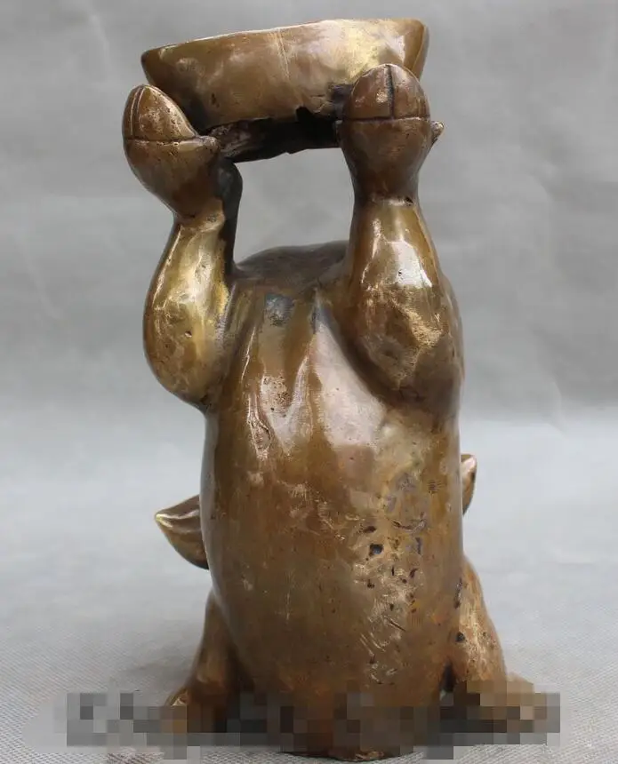 Chinese Copper animal Folk Wealth Money Zodiac Year Lovely Pig sculpture Statue | Дом и сад