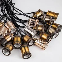 Лофт ретро E27 E26 держатель лампы с алюминиевым покрытием, ностальгические барные основы, винтажный подвесной светильник UL/110 В/220 В, светодиодная лампа Лофт ретро E27 E26 держатель лампы с алюминиевым покрытием, ностальгические барные основы, винтажный подвесной светильник UL/110 В/220 В, светодиодная лампа