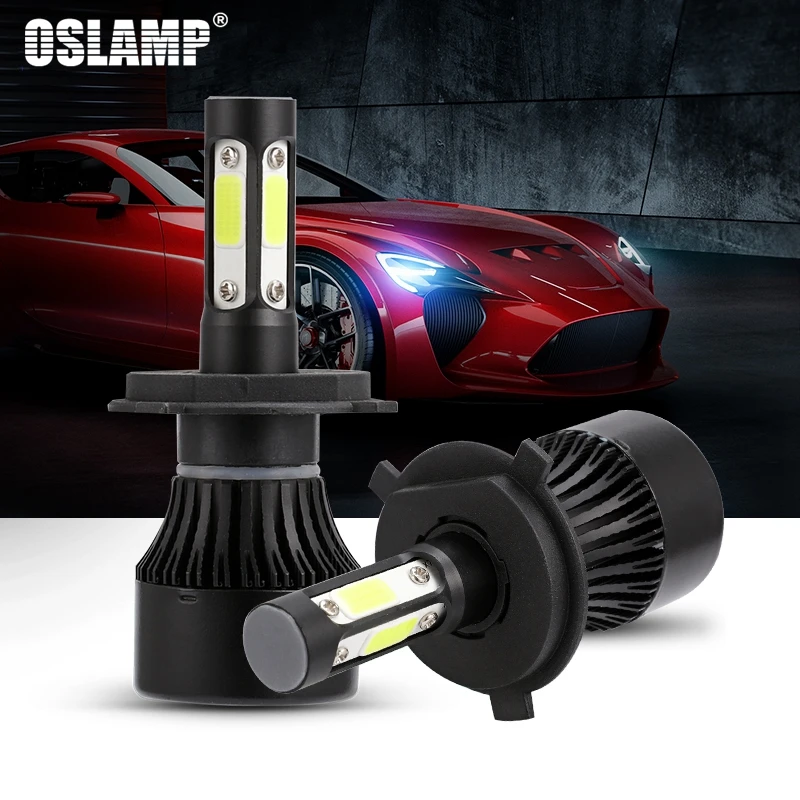 Oslamp 4 стороны X7 H4 H7 9005 9006 H11 Автомобильный светодиодный фары для 100W 10000LM моноблочные светодиодные чипы авто светодиодный лампы светодиодный светильник 12V 24V светодиодный фар
