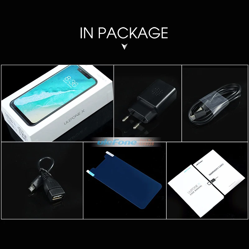 Смартфон Ulefone X 5 85 &quotHD + MT6763 четыре ядра Android 8 1 4 Гб 64 ГБ 16 МП двойная задняя камера