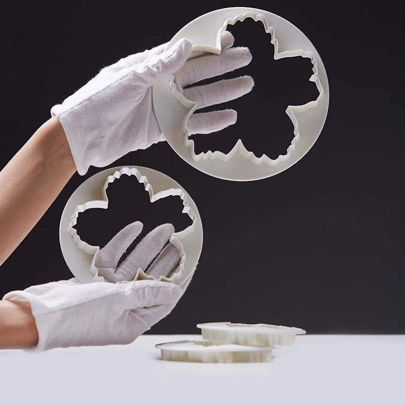 LONSI 4 шт./компл. поршневой резак Роза инструмент для резки торта помадка украшения