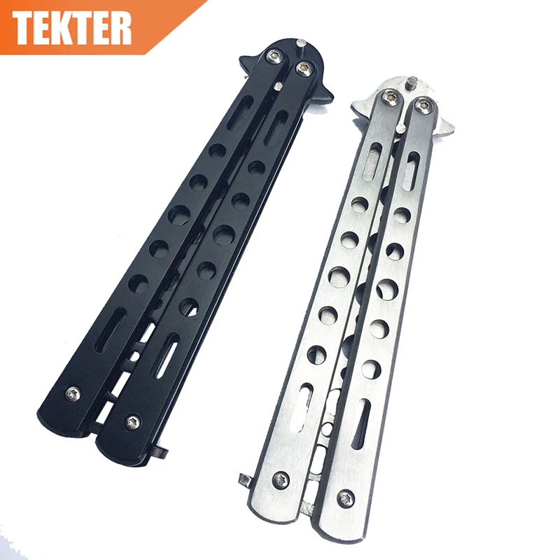 Tekter Нержавеющая сталь бабочка цеп в сложенном Ножи Training прочный Bladeless резак для