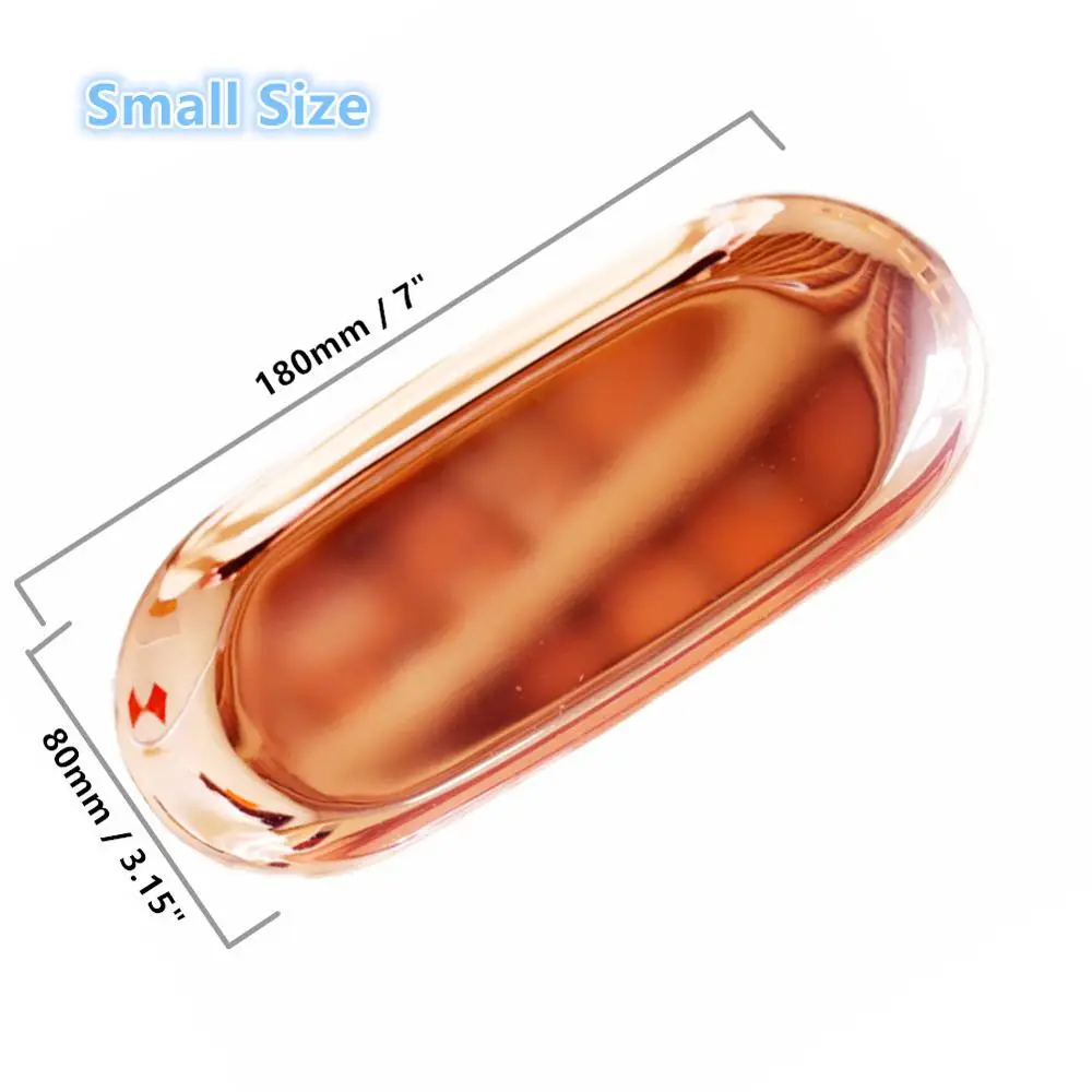 Rose Gold Small Роскошные Нержавеющая сталь vanity лоток Канцелярский держатель для Ванная комната, Комоды, Кухня, организатор ювелирные изделия лоток стол держатель ручки - Цвет: Rose Gold Small