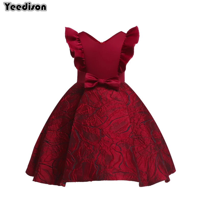 Платья с цветочным рисунком для девочек лето 2019 костюмы принцессы детская одежда