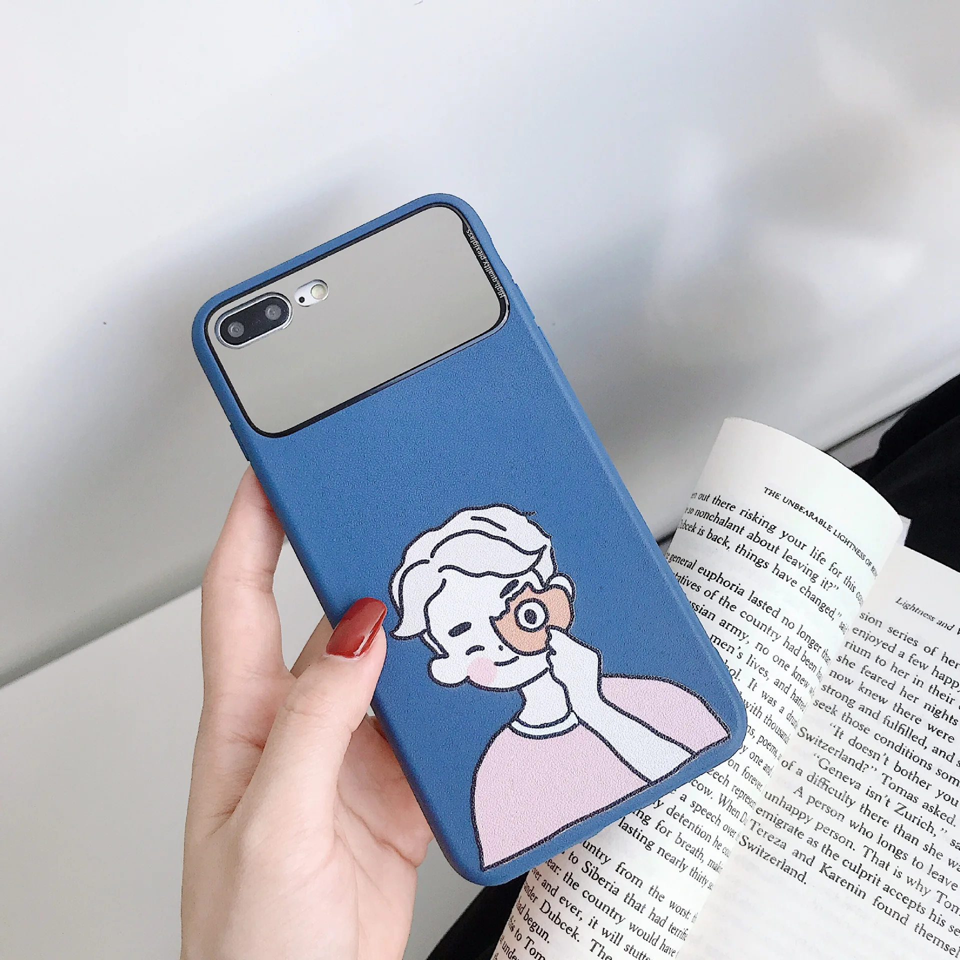 Cute Cartoon Couple Korean Phone Case For iPhone 7 Puls 6 6S 8 Retro Mirror Silicone Soft X Xr XsMax Xs |
