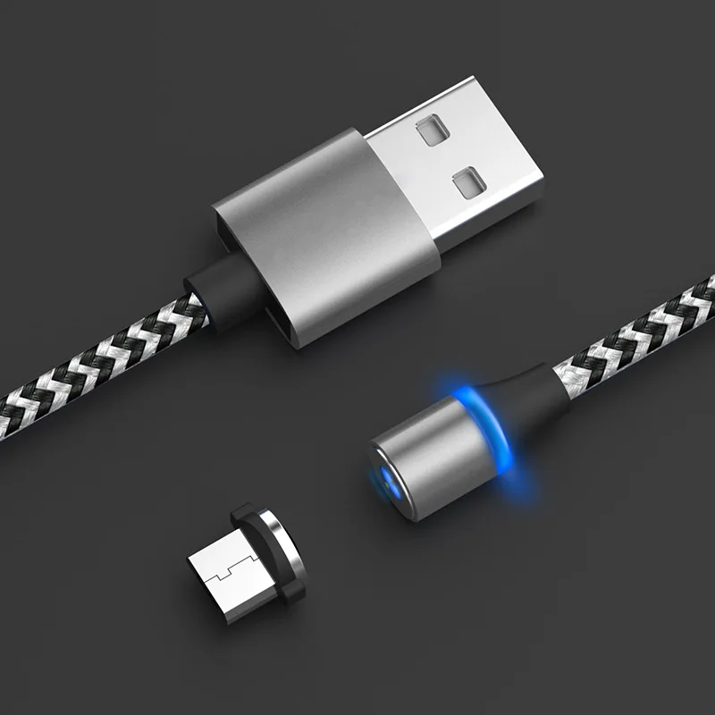 Магнитный USB зарядный кабель 360 градусов Поворот 3 в 1 для iPhone X 7 8 6 samsung Xiaomi быстрое