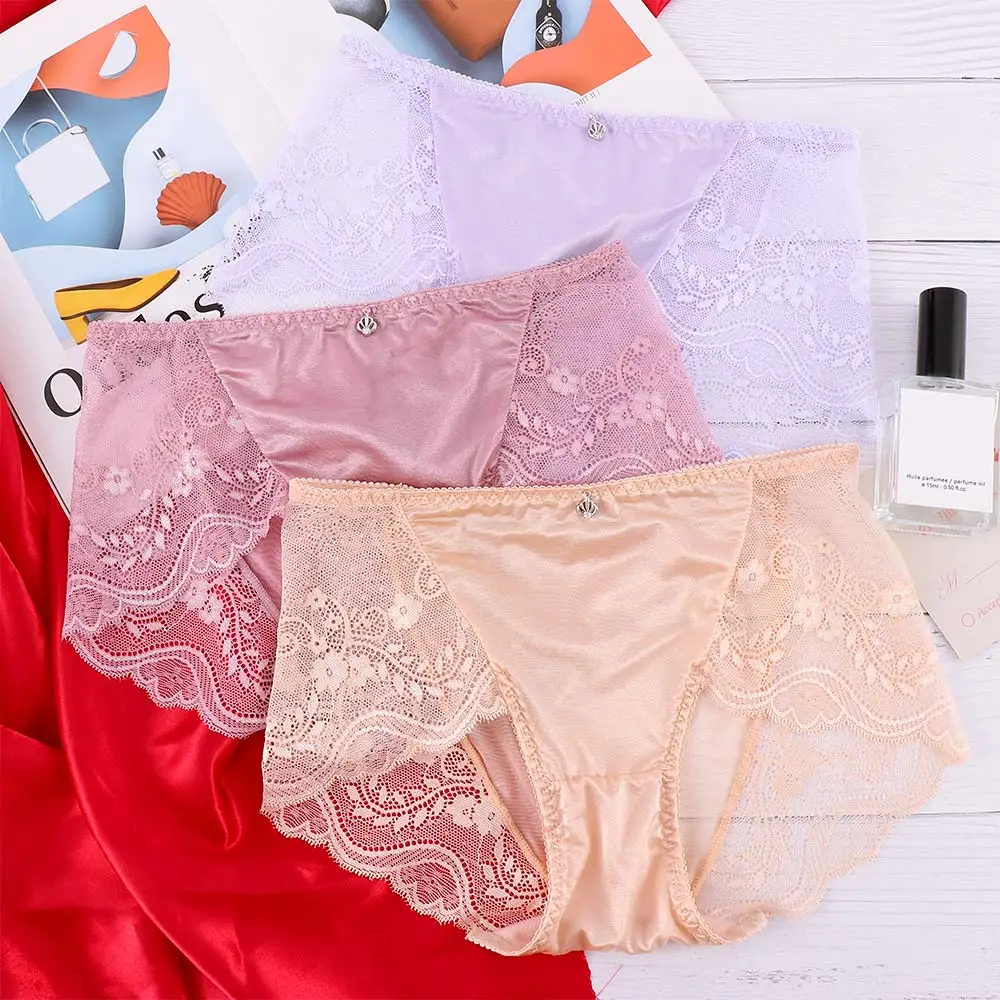 Сексуальные кружевные трусики хлопковое нижнее белье со средней посадкой
