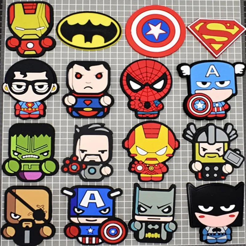 50 шт. Мстители Человек паук летучая мышь Тор Халк мягкие Аксессуары плоская