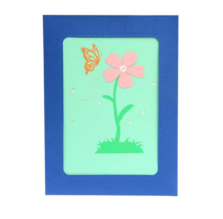 10 шт. полые бабочки Киригами ручной работы Оригами 3D всплывающие открытка