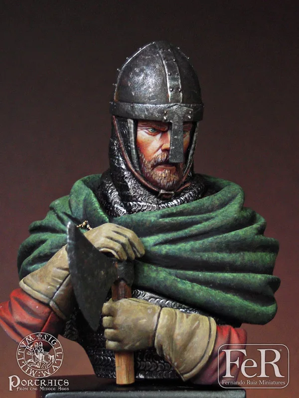 

1/16 Саксон гускарл, Гастингс, набор из 1066 смолы фигура, грудь GK историческая война тема без покрытия, без цвета