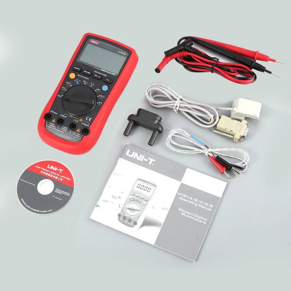 UNI-T UT61A/B/C/D/E Counts Digital Multimeter with Auto Range DC/AC Voltage Current Ohm Capacitance Diode True RMS | Инструменты