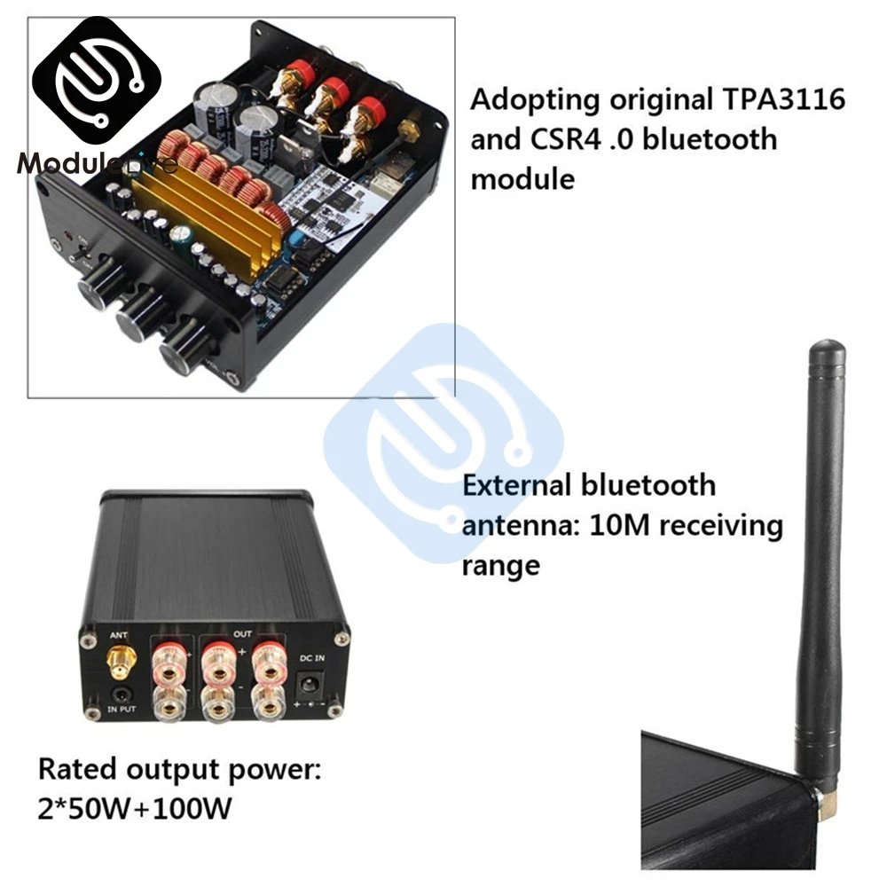 Новая плата цифрового усилителя 2*50 Вт + 100 Mini TPA3116 2 1 CRS 4 0 Bluetooth Class D | Инструменты
