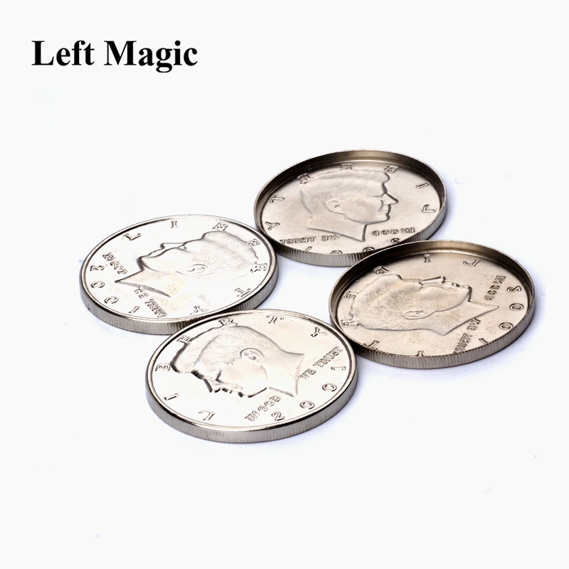 1 шт. Расширенная оболочка полдоллара (голова) фокусы появляющиеся исчезают