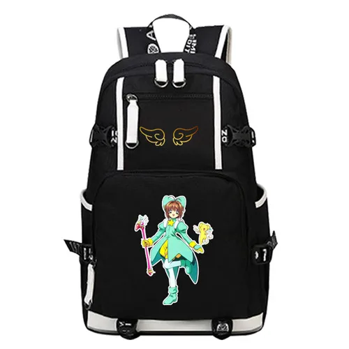10 Аниме карты Captor розовый милый рюкзак Mochila Feminina SAKURA Kawaii женские сумки на плечо холщовые школьные сумки рюкзак для книг - Цвет: 10