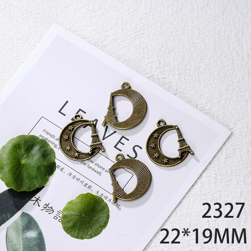 

22*19mm 15pcs Tower Alloy Pendant For Diy Jewelry Making 2 Colors Antique Silver Antique Bronze No.2327