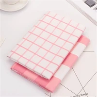 high quality 50x150cm pink series plaid fabric pastoral style linen cloth for sewing textile quilting diy sofa home fabric