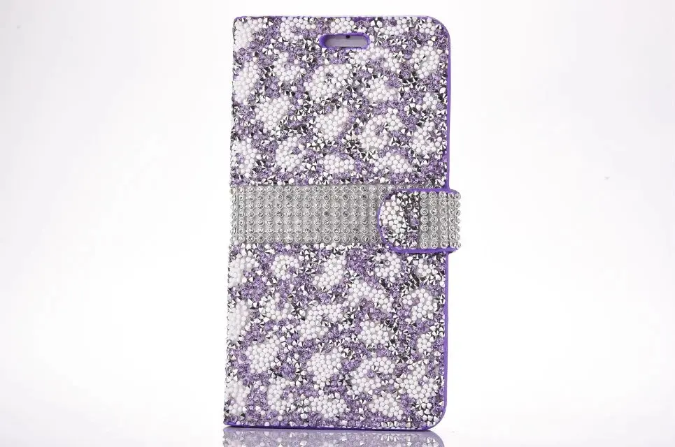 Желе алмаз магнитного притяжения PU кожаный бумажник чехол с карт памяти для iPhone 7