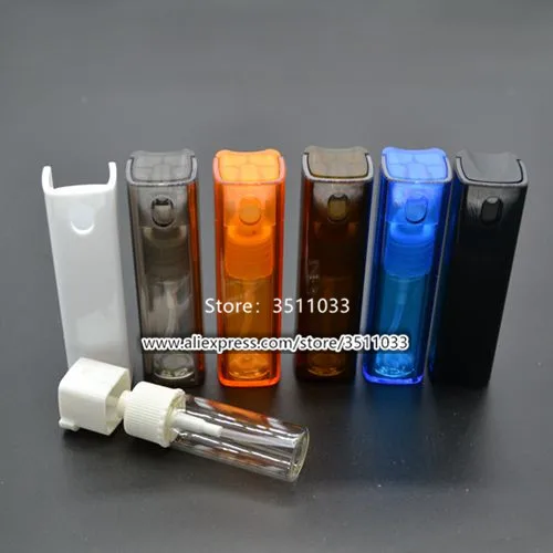 10 мл прозрачный черный синий оранжевый квадратный стеклянный флакон-спрей