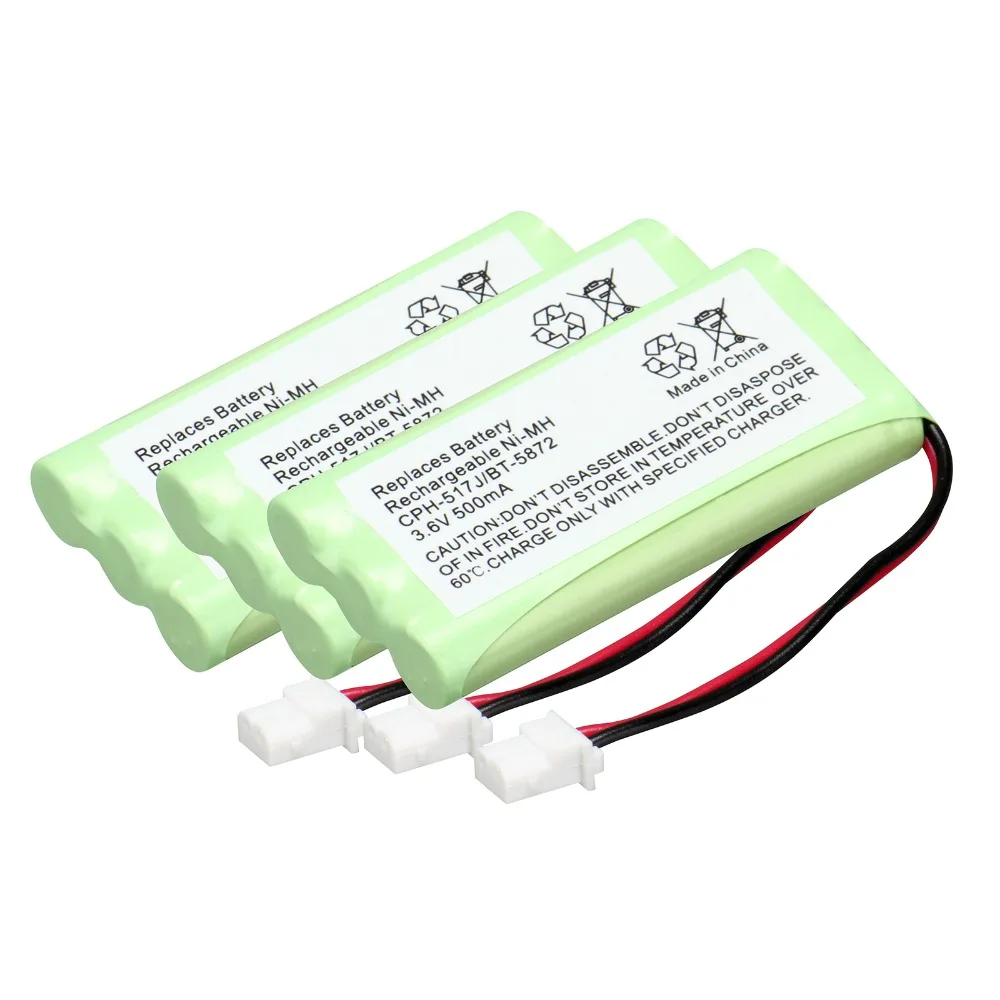 Anmas Power 1 ~ 10 шт Популярный 3 6 V 500mAh ni mh аккумулятор для телефона Vtech CPH