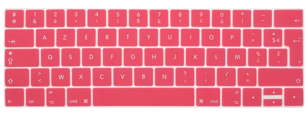French layout EU Keyboard Cover For macbook touchbar 13"15"A1990 A1989 A1707 A1706 AZERT Laptop Keyboard Protective Film
