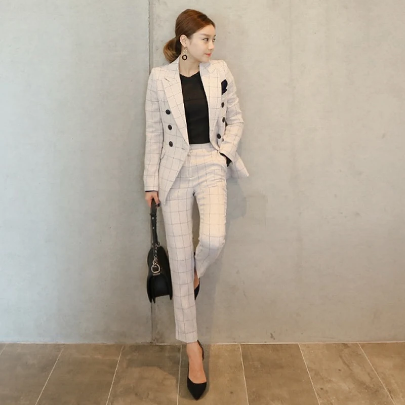 Женские костюмы рабочая одежда Офисная форма дизайнерские женские офисные