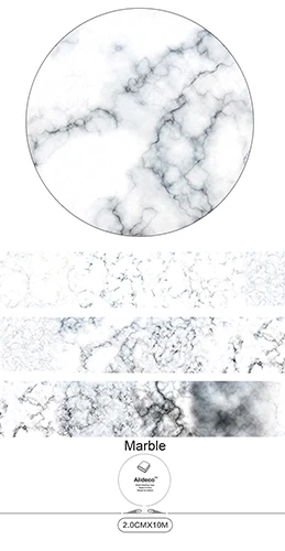 Marble Alideco клейкая лента из рисовой бумаги ватаж кофе мрамор декоративные клейкие ленты Скрапбукинг DIY Бумага японские наклейки 1,5 см* 10 м - Цвет: Marble
