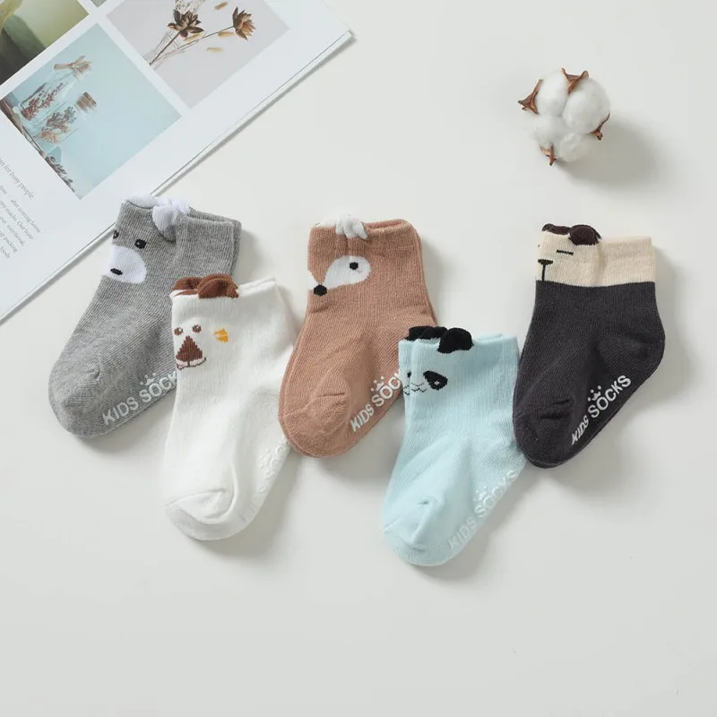 Baby Boys Girls Infant Cotton Cartoon Pattern Socks Warm Anti Slip Floor Socks Leg Warmer