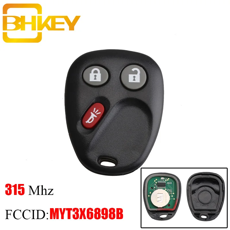 

BHKEY 3 Buttons Smart Remote Car Key Fob for Chevrolet Trailblazer for Buick Rainier for GMC Envoy 315mhz MYT3X6898B