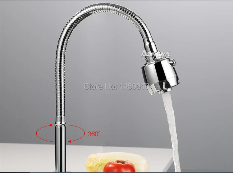 Ingle ручка вращение на 360 градусов Хромированная Пластина кухонный кран смеситель