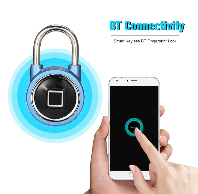 Водонепроницаемый БЕСКЛЮЧЕВОЙ портативный Bluetooth умный замок для отпечатков пальцев замок Противоугонный iOS Android приложение контроль двери навесной замок для шкафов