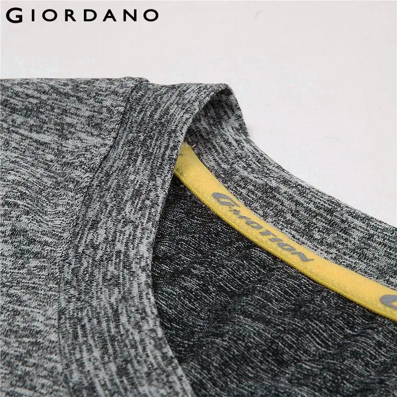 Футболка Giordano Мужская бесшовная с коротким рукавом и круглым вырезом|Мужские