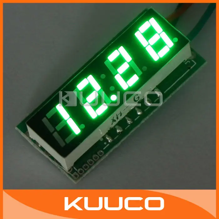 5 шт./лот авто зеленый 0.28 " 0 - 33 В мини-dc цифровой из светодиодов вольтметр