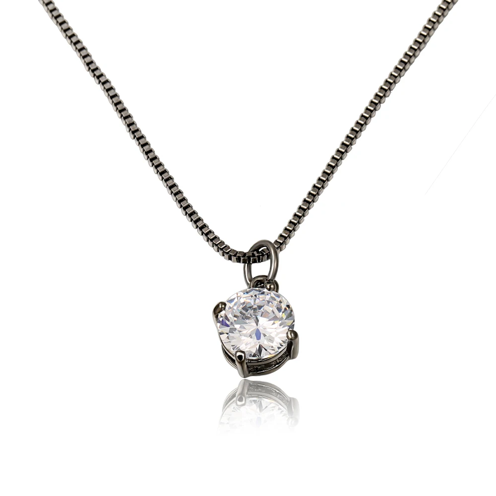 Двойное винтажное длинное ожерелье для женщин треугольник кулон кристалл со