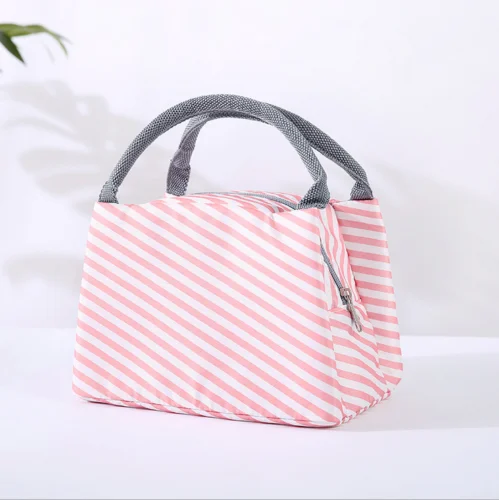 Pink A Сумка для обеда, сумка-тоут, изолированная коробка, контейнер для горячей и холодной еды, охладитель для мужчин и женщин - Цвет: Pink A