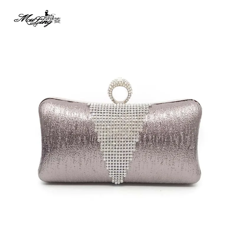Женская вечерняя сумка Muling с кристаллами блестящая для банкета свадебные