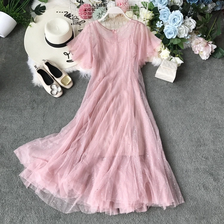 2019 новые модные женские платья блестками жгут платье марли сладкий | Женская