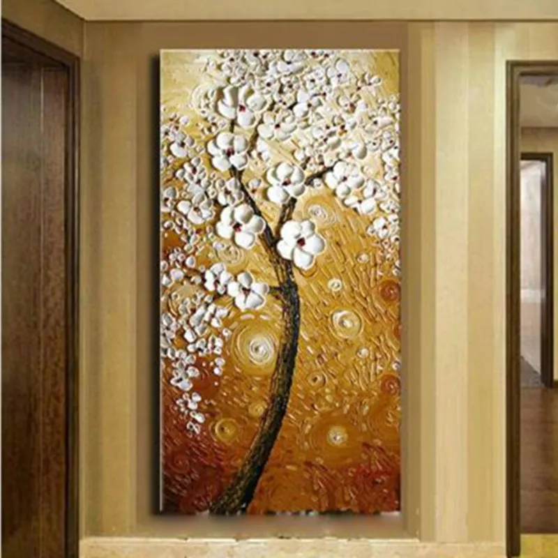 Расписанную абстрактные цветы картина маслом на холсте Домашний Декор стены