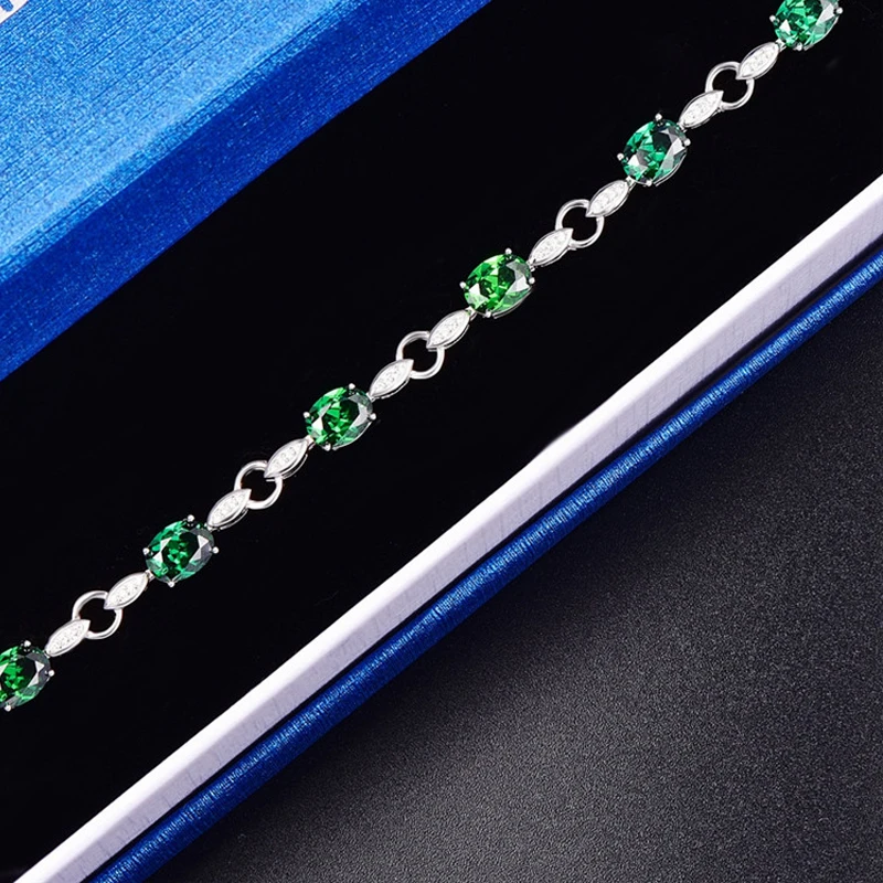 Браслеты из серебра 8 99 пробы с изумрудами 925 г|bracelets & bangles|bracelet brandbracelet bracelet |