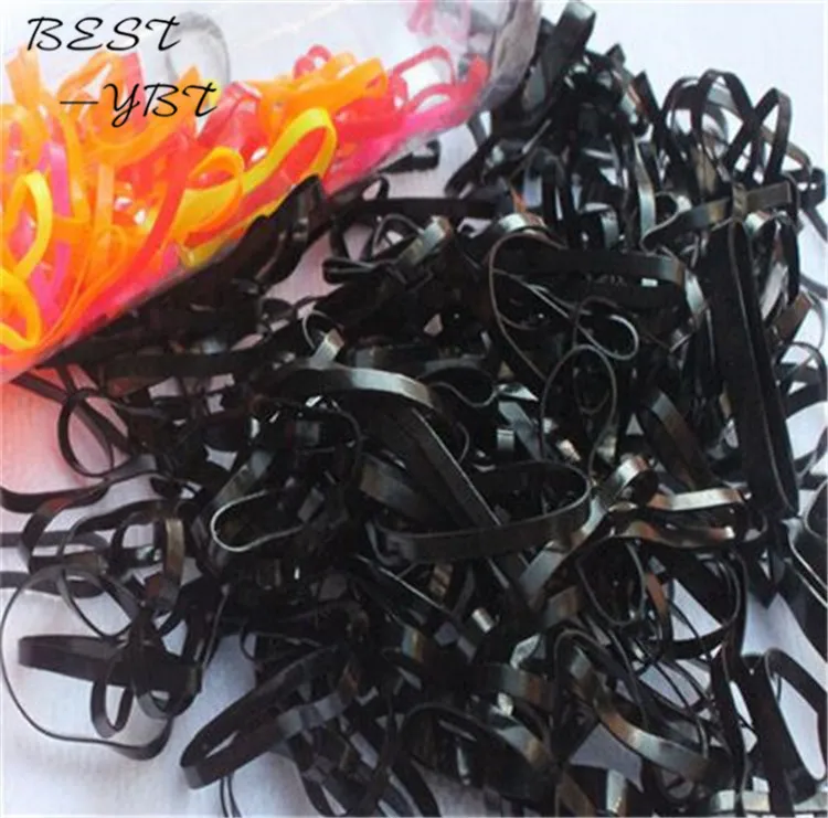 50pcs Hair Rope Headwear Accessories Trendy Transparent Rubber Band Women Girls Elastic Tie gum for hair |